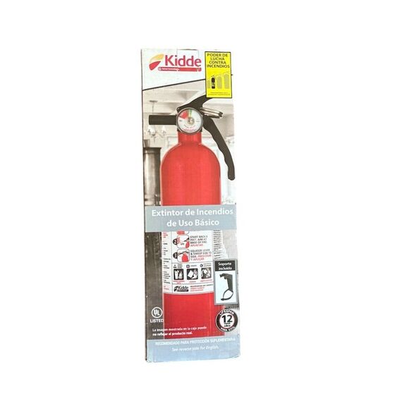 Kidde Fire Extinguisher 1-A:10-B:C Easy-Read Gauge Kitchen Use - Picture 8 of 8